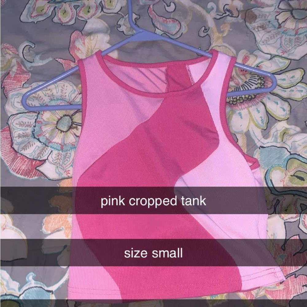 Pink Cropped Tank Top